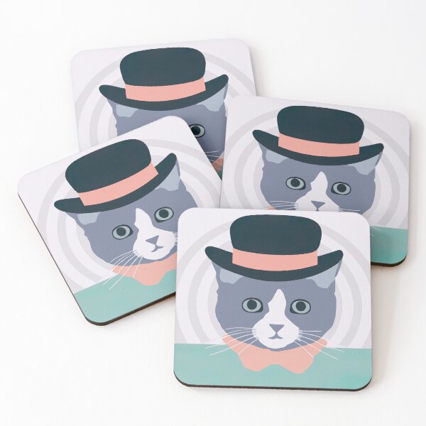 Item preview, Tom Tiddles the bowler cat designed and sold by PinkCampion.