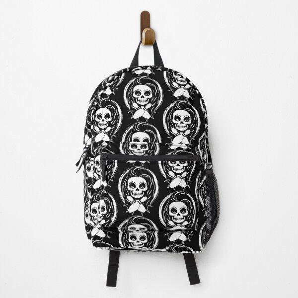 Item preview, Female Bowler Skull and Bowling Pins White Logo designed and sold by Nuletto.
