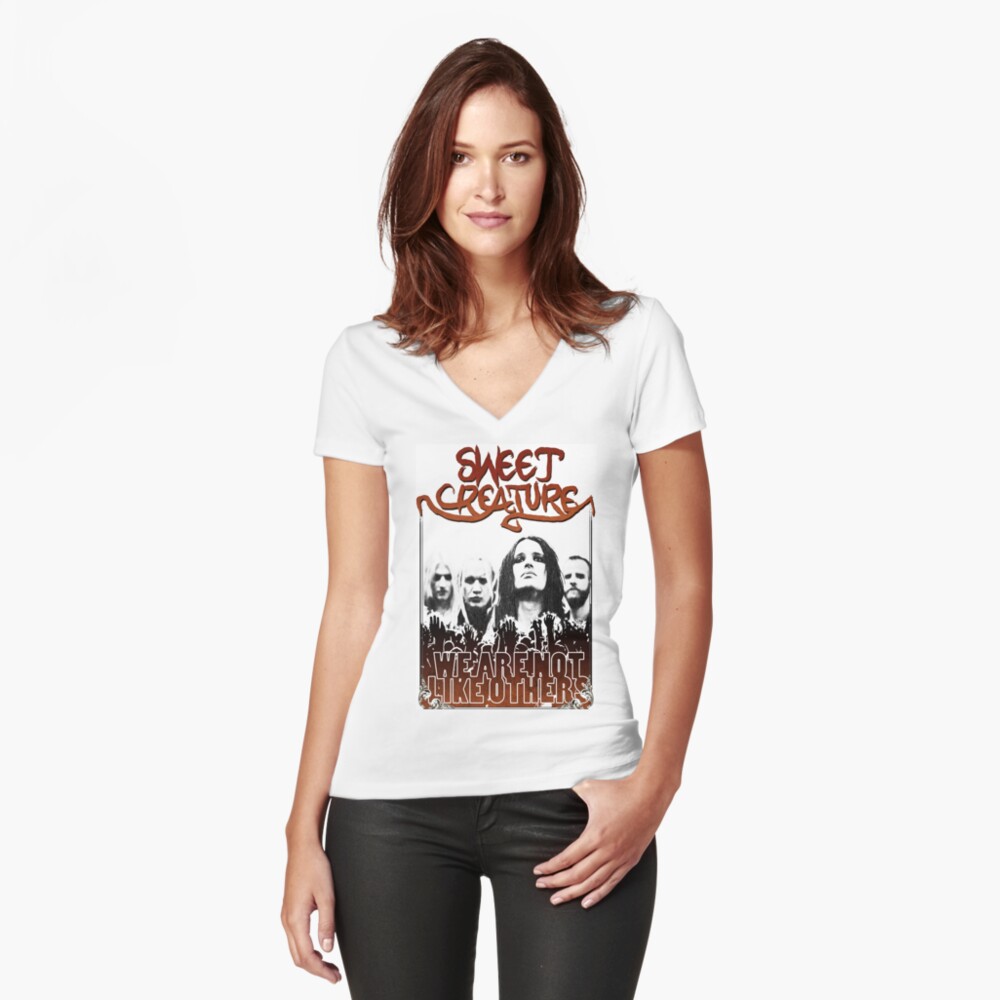 Item preview, Fitted V-Neck T-Shirt designed and sold by sweetcreature66.