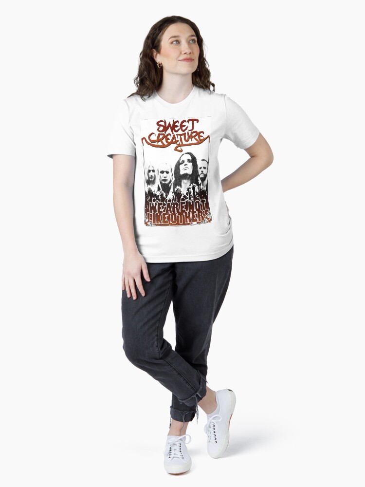 Thumbnail 4 of 7, Essential T-Shirt, Sweet Creature Band - Orange / White - Not like others designed and sold by sweetcreature66.