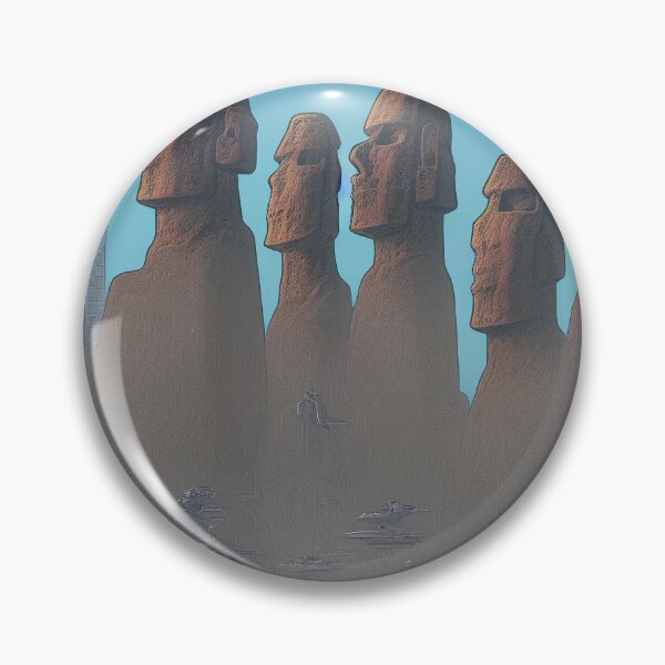 Item preview, Leaving Planet Easter, Moai Spaceport designed and sold by Parco-Mizzo.