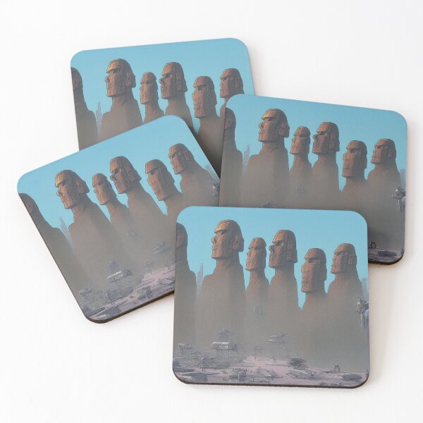 Item preview, Leaving Planet Easter, Moai Spaceport designed and sold by Parco-Mizzo.