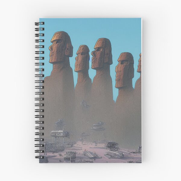 Item preview, Leaving Planet Easter, Moai Spaceport designed and sold by Parco-Mizzo.