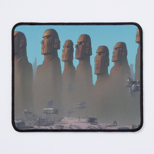 Item preview, Leaving Planet Easter, Moai Spaceport designed and sold by Parco-Mizzo.