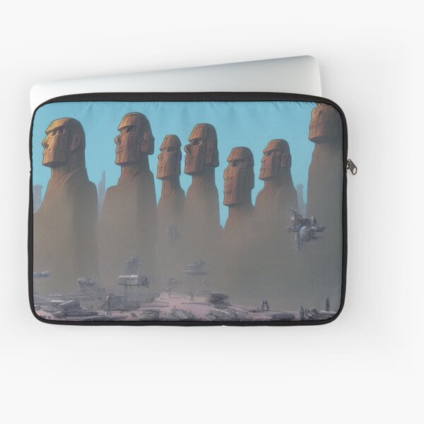 Moai Emoji Laptop Sleeves for Sale
