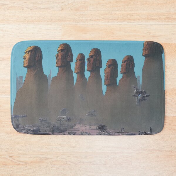 Item preview, Leaving Planet Easter, Moai Spaceport designed and sold by Parco-Mizzo.