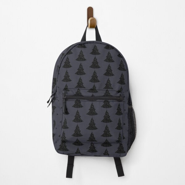 Item preview, Printed image of sparkling black sequins Xmas tree pattern on grey background designed and sold by JaReVa.