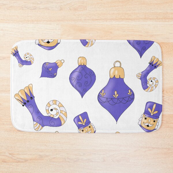 Item preview, Motivo natalizio viola, very peri con schiaccianoci e calza di natale designed and sold by Lucia85.