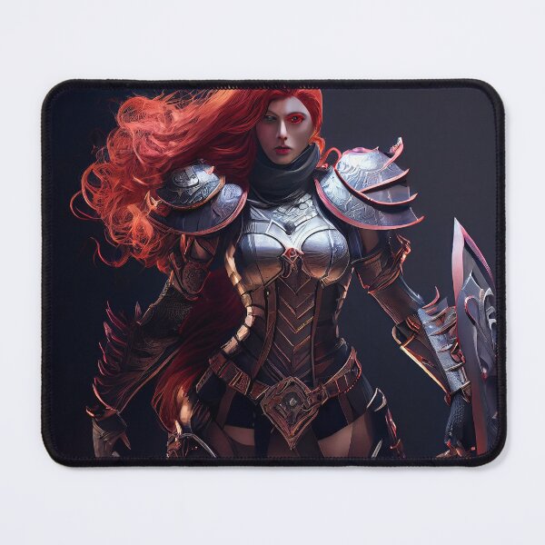 Item preview, Beautiful red haired woman warrior with armor designed and sold by ladarkepoque.