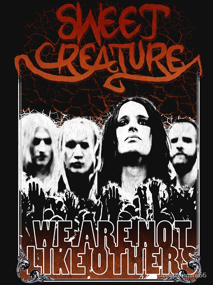 Thumbnail 3 of 3, Baseball ¾ Sleeve T-Shirt, Sweet Creature Band - Black / Orange designed and sold by sweetcreature66.
