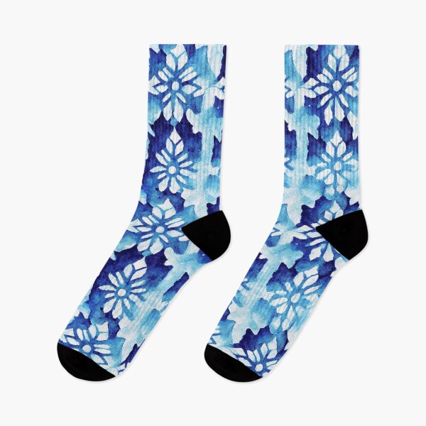 Item preview, Frost flowers watercolor pattern - blue winter watercolour designed and sold by PP-Patterns.