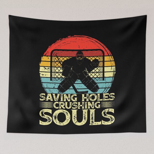 Item preview, Ice Hockey Goalie Saving Holes Crushing Souls Goaltender designed and sold by rifatart.