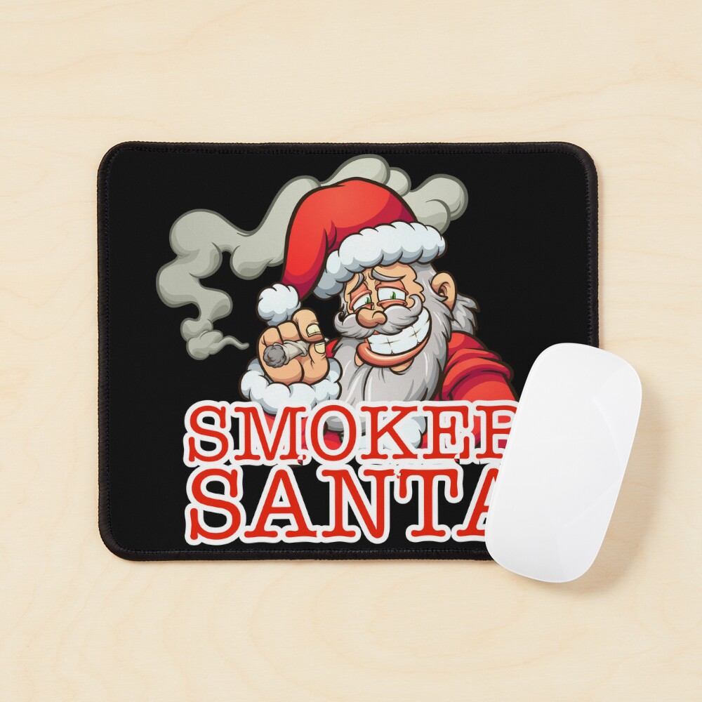 Smoker Santa - Stoner red white high funny christmas santa