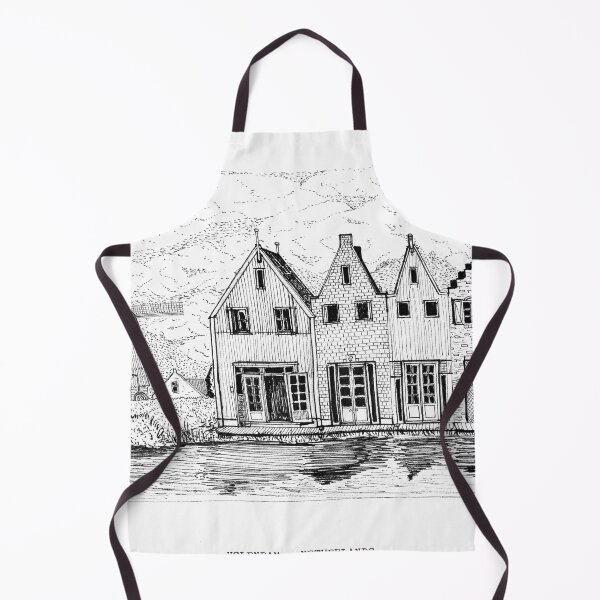 Item preview, Volendam Windmill Netherlands Travel Art designed and sold by Wall-Art-Sketch.