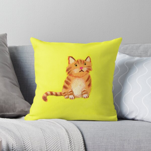 Ginger Cat Throw Pillow