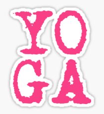 Yoga - Fun Pink Typography Sticker