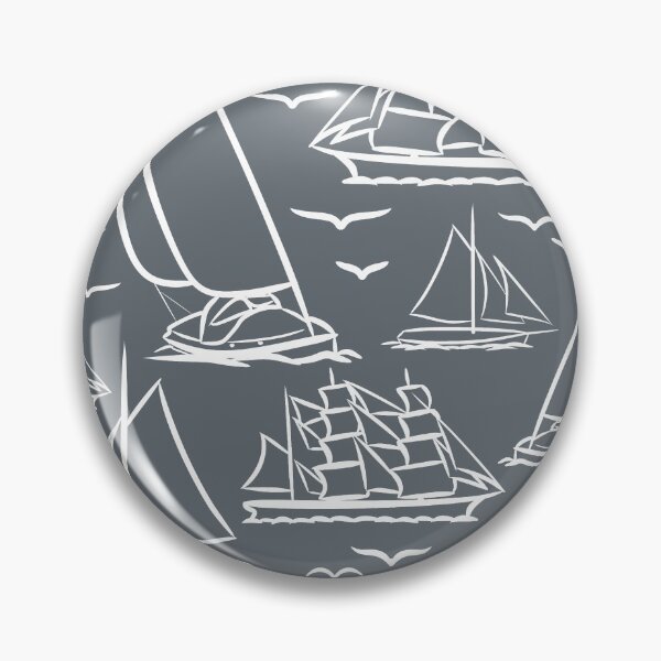 Item preview, Ice Grey Classic Boats Pattern Version 2 designed and sold by seasprayart.