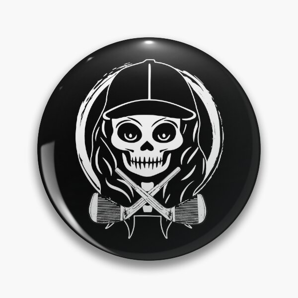 Item preview, Female Golfer Skull and Golf Clubs White Logo designed and sold by Nuletto.