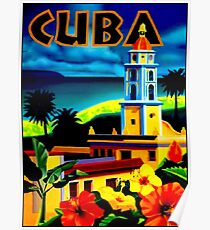 "CUBA" Vintage Travel Print Poster