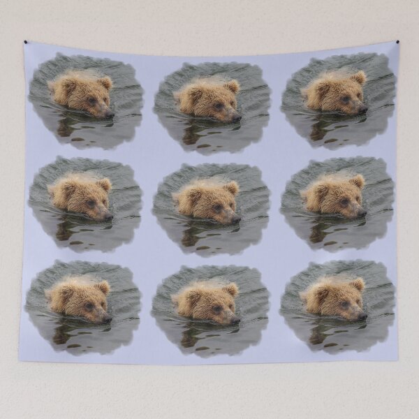 Item preview, Cute Swimming Brown Bear designed and sold by MH65Designs.
