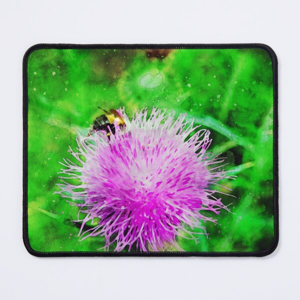 Item preview, Pink Flowering Thistle With Bee designed and sold by Robert Alsop.