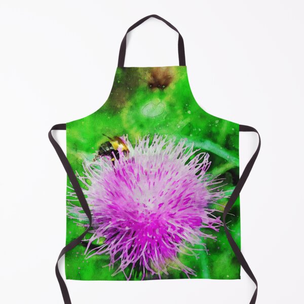 Item preview, Pink Flowering Thistle With Bee designed and sold by Robert Alsop.