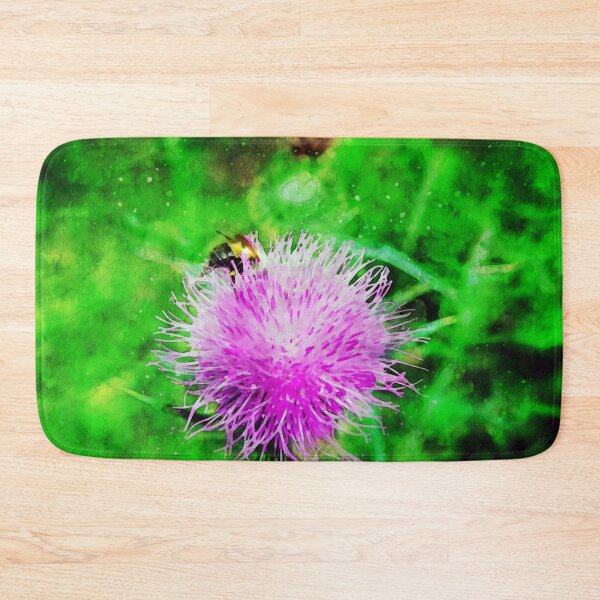 Item preview, Pink Flowering Thistle With Bee designed and sold by Robert Alsop.