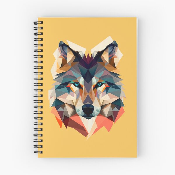 Item preview, Wolf Geometric Colourful Portrait designed and sold by Bondoboxy.