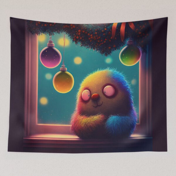 Item preview, Christmas cutie sitting on the windowsill designed and sold by MorningPanda.