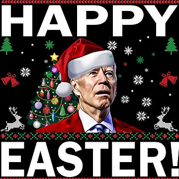 Happy Easter Where Am I Funny Joe Biden Santa Xmas Wrapping Paper