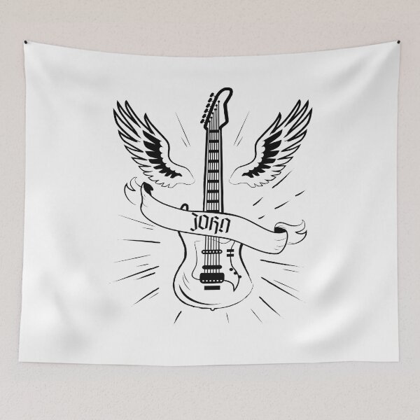 Item preview, JOHN NAME: JOHN HARD ROCK GUITAR DESIGN. designed and sold by AlexRelax.