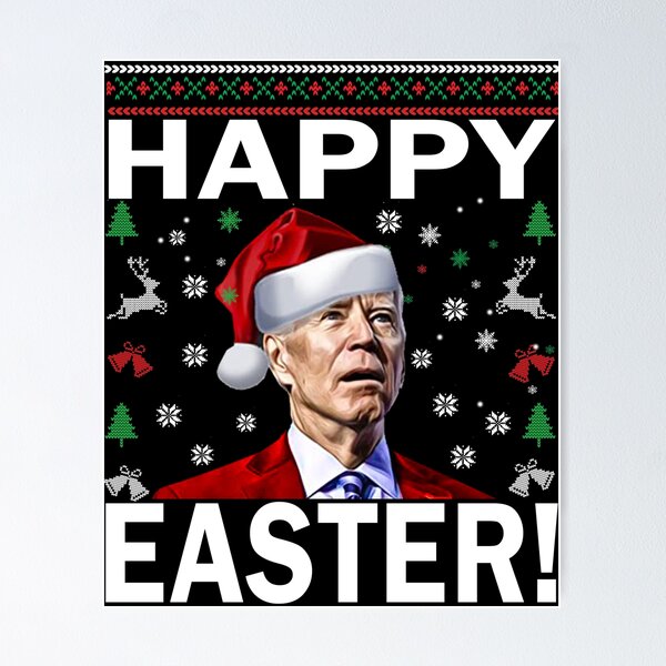 Happy Easter Where Am I Funny Joe Biden Santa Xmas Wrapping Paper