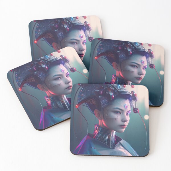 Item preview, Futuristic cyberpunk geisha designed and sold by RK - Shop.