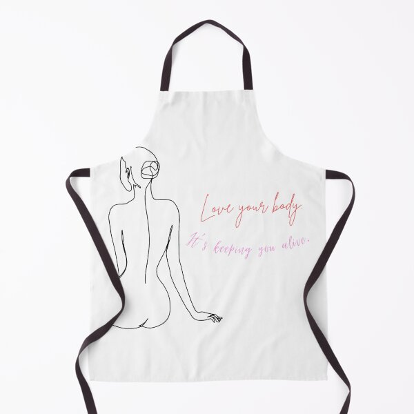 Item preview, Love your body. It's keeping you alive motivational and inspirational quote with a woman design. designed and sold by BumbleVee ☀️.