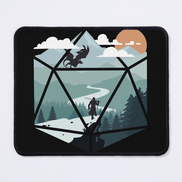 Item preview, rpg role playing tabletop board game dragon knight mountain landscape designed and sold by teeartforyou.