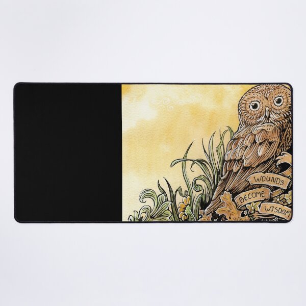 Item preview, Epic Pygmy Owl says Wounds Become Wisdom designed and sold by Ty Meier.