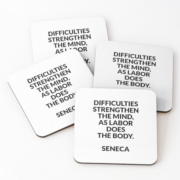 Item preview, Stoicism philosophy quotes - DIFFICULTIES STRENGTHEN THE MIND  -  designed and sold by Inspirationmotivation.