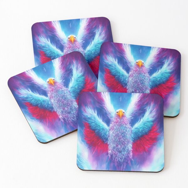 Item preview, product render poster vivid colors divine proportion Eagle, ice and snow, glowing fog intricate, elegant, highly detailed, digital painting, concept art, smooth, sharp focus, illustration designed and sold by DrawItOnce.