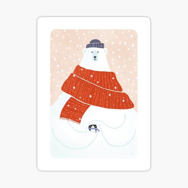 Polar bear penguin winter Sticker