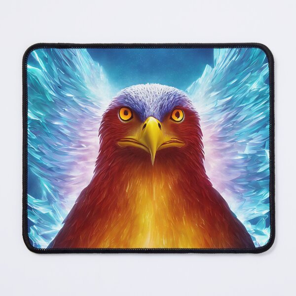 Item preview, product render poster vivid colors divine proportion Eagle, ice and snow, glowing fog intricate, elegant, highly detailed, digital painting, concept art, smooth, sharp focus, illustration designed and sold by DrawItOnce.