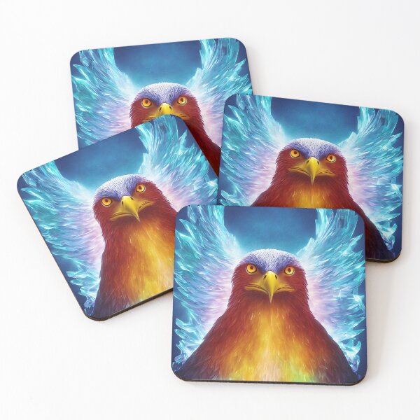 Item preview, product render poster vivid colors divine proportion Eagle, ice and snow, glowing fog intricate, elegant, highly detailed, digital painting, concept art, smooth, sharp focus, illustration designed and sold by DrawItOnce.