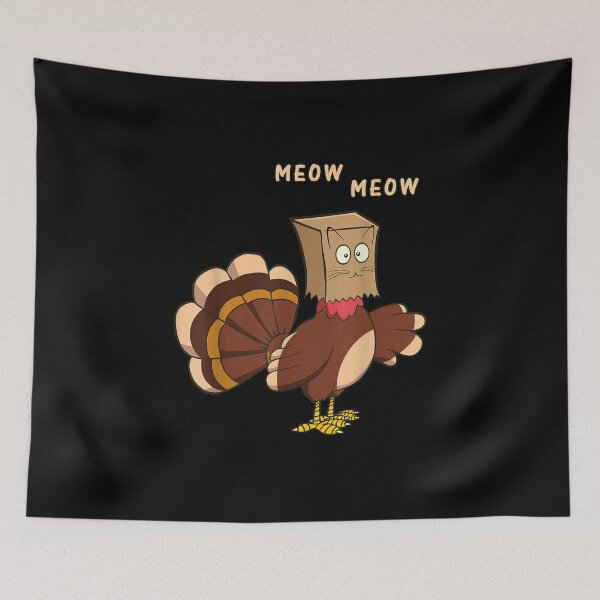 Item preview, Thanksgiving Cat Funny Fake Cat Meow T-Shirt designed and sold by Glitche-Shop.