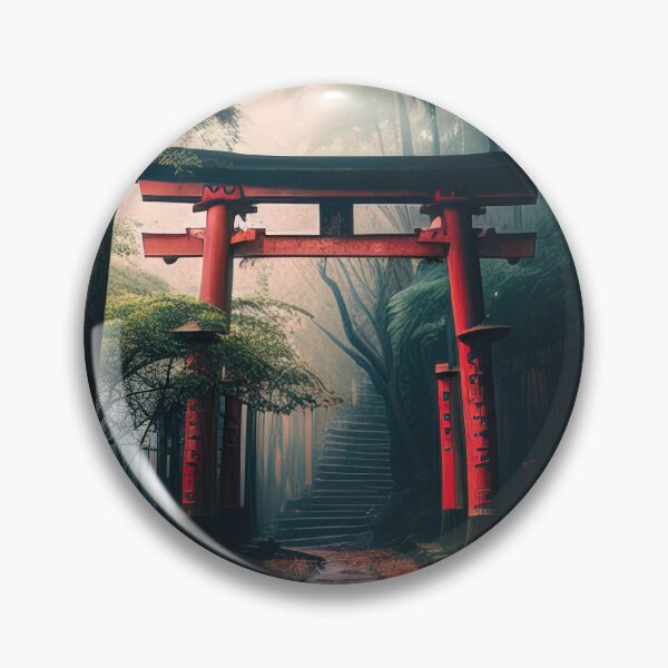 Item preview, Japanese torii in a forest designed and sold by RK - Shop.