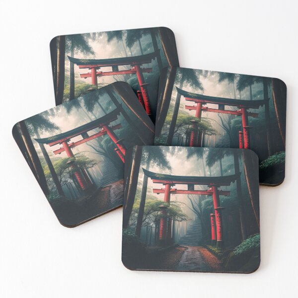 Item preview, Japanese torii in a forest designed and sold by RK - Shop.