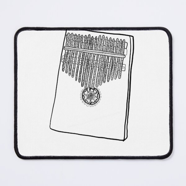 Item preview, Kalimba (Black and White Line Drawing) designed and sold by littlecurlew.