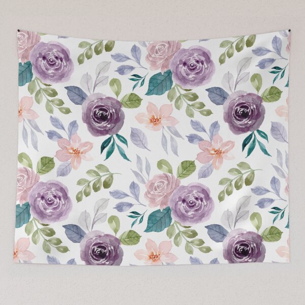 Item preview, Purple flower pattern  designed and sold by Floralsharry.