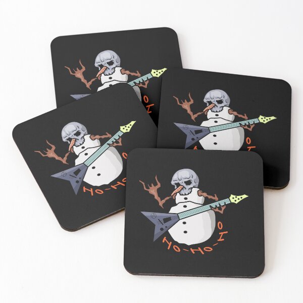 Item preview, Hand drawn snowman skull playing a guitar, a funny winter Xmas gift designed and sold by Half Mess.
