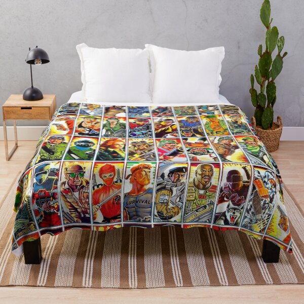 Vintage GI Joe 1980's Twin Bed Sheets Spread Bedspread
