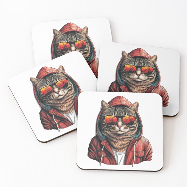Artikelvorschau, Coole Katze mit Sonnenbrille entworfen und verkauft von RayFineArt.