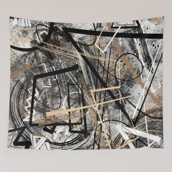 Item preview, CHAOTIC MIND - Rustic Abstract Graffiti Art designed and sold by Printpix.